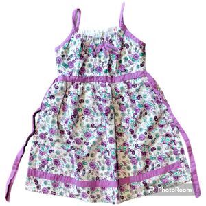 Little star purple flowers summer dress